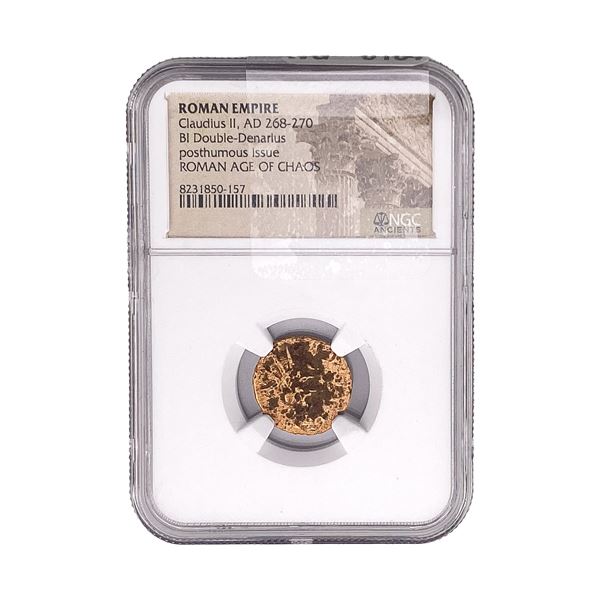Roman Claudius II, AD 268-270 BI Dbl-Denarius NGC