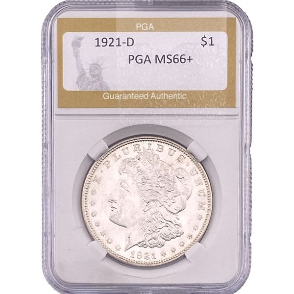 1921-D Morgan Silver Dollar PGA MS66+