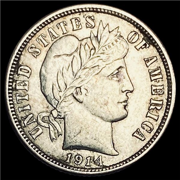 1914 Barber Dime CLOSELY UNCIRCULATED