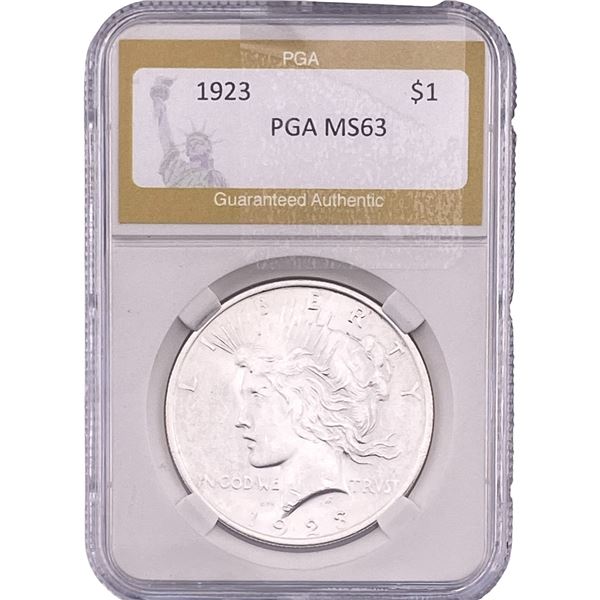 1923 Silver Peace Dollar PGA MS63