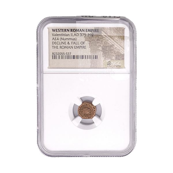 WesternRoman ValentinianII,AD375-392 AE4(Nummus) NGC