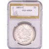 Image 1 : 1883-CC Morgan Silver Dollar PGA MS64