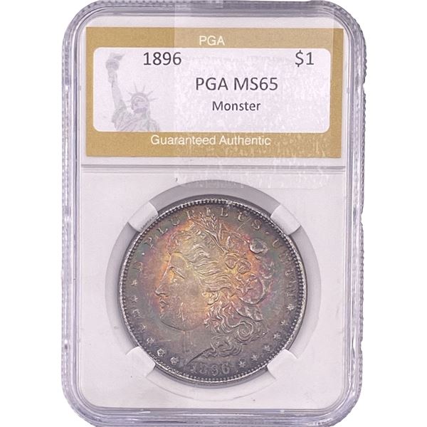 1896 Morgan Silver Dollar PGA MS65 Monster