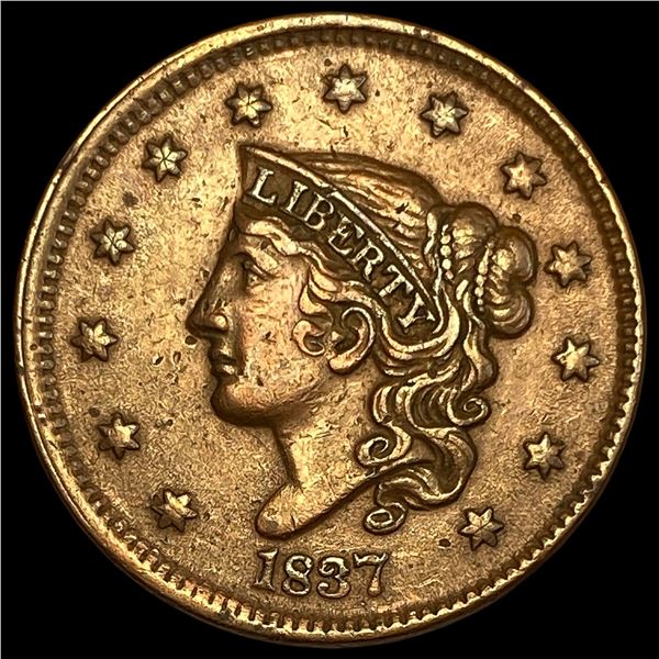 1837 Coronet Head Large Cent CLOSELY  UNCIRCULATED