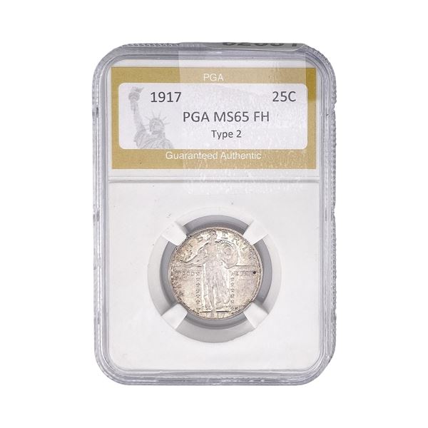 1917 Standing Liberty Quarter PGA MS65 FH Type 2