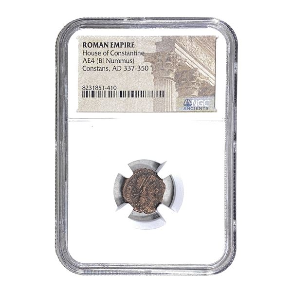 Roman Constans 337-350 AD AE4 BI Nummus NGC