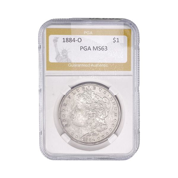 1884-O Morgan Silver Dollar PGA MS63