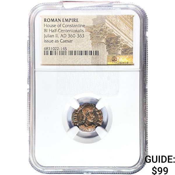 Roman Julian II, AD 360-363 BI Half-Centenionalis NGC