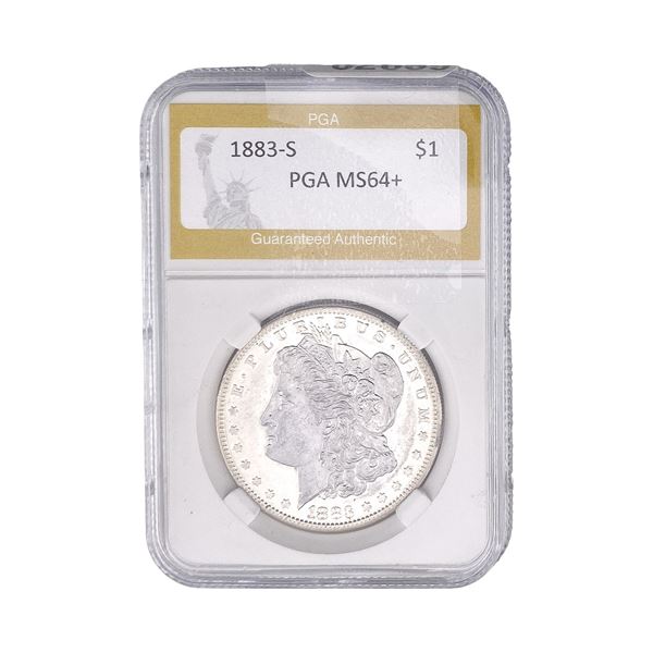 1883-S Morgan Silver Dollar PGA MS64+