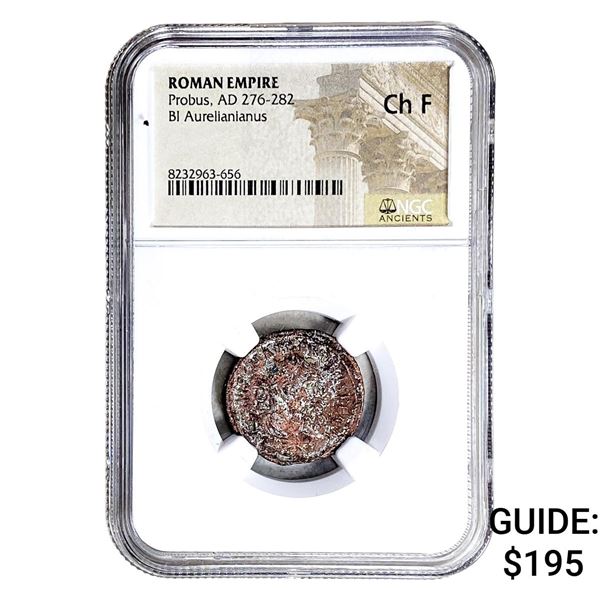 Roman Probus,AD 276-282 BI Aurelianianus NGC Ch F