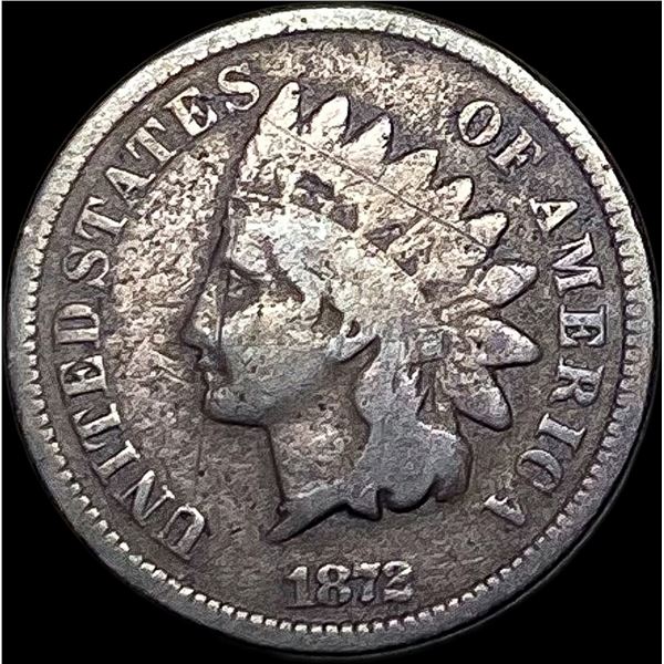 1872 Indian Head Cent NICELY CIRCULATED
