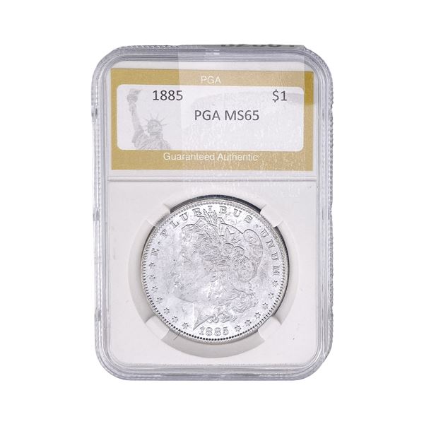 1885 Morgan Silver Dollar PGA MS65