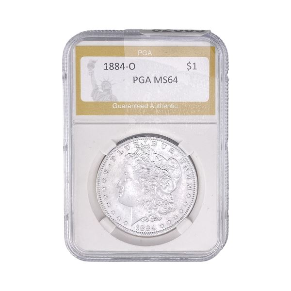 1884-O Morgan Silver Dollar PGA MS64