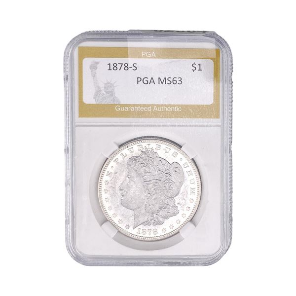 1878-S Morgan Silver Dollar PGA MS63