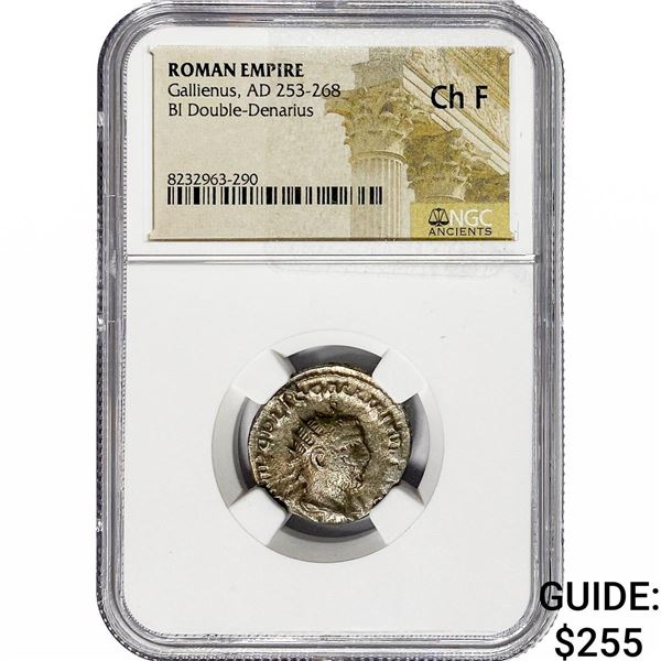 Roman Gallienus, AD 253-268 BI Dbl-Denarius  CHF