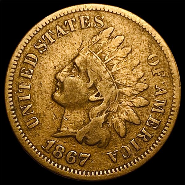 1867 Indian Head Cent ABOUT UNCIRCULATED
