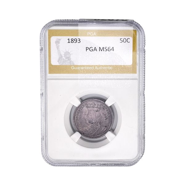1893 Isabella Silver Half Dollar PGA MS64