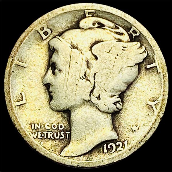 1921 Silver Mercury Dime NICELY CIRCULATED