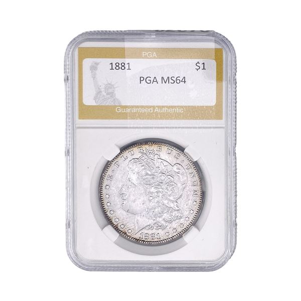 1881 Morgan Silver Dollar PGA MS64