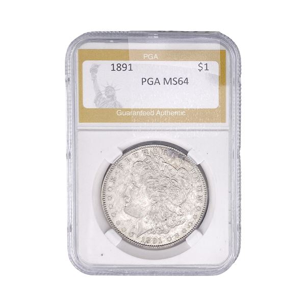 1891 Morgan Silver Dollar PGA MS64