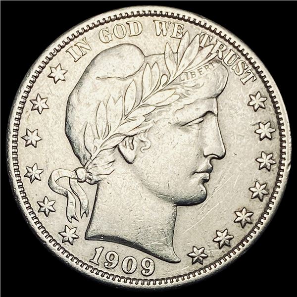 1909 Barber Half Dollar CLOSELY UNCIRCULATED