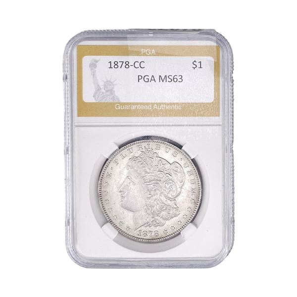 1878-CC Morgan Silver Dollar PGA MS63