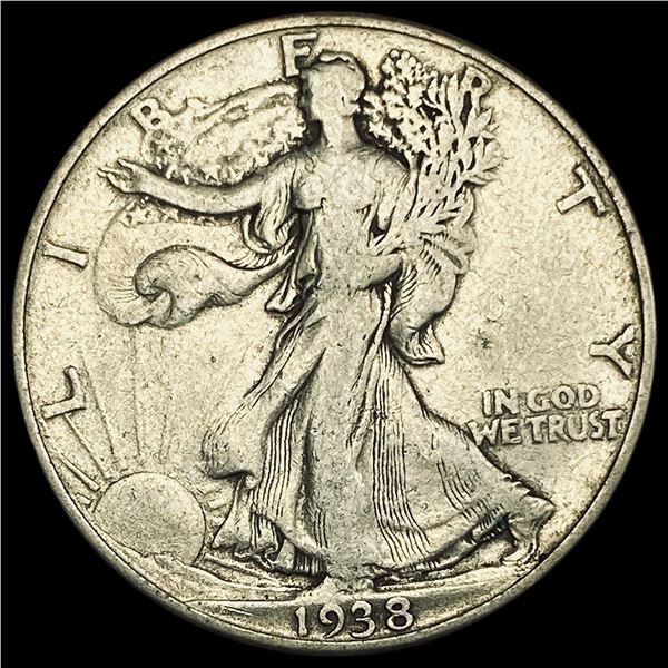 1938-D Walking Liberty Half Dollar NEARLY  UNCIRCULATED