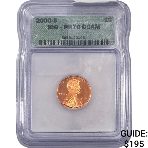2000-S Lincoln Memorial Cent ICG PR70 DCAM