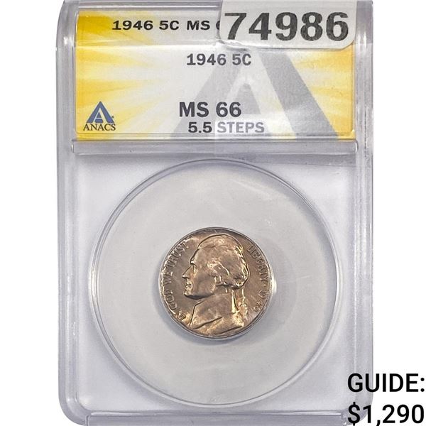1948 Jefferson Nickel ANACS MS66