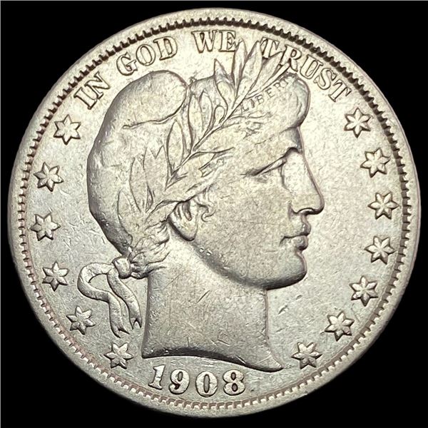 1908-O Silver Barber Half Dollar LIGHTLY  CIRCULATED