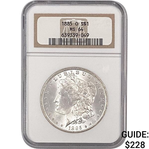 1885-O Morgan Silver Dollar NGC MS64