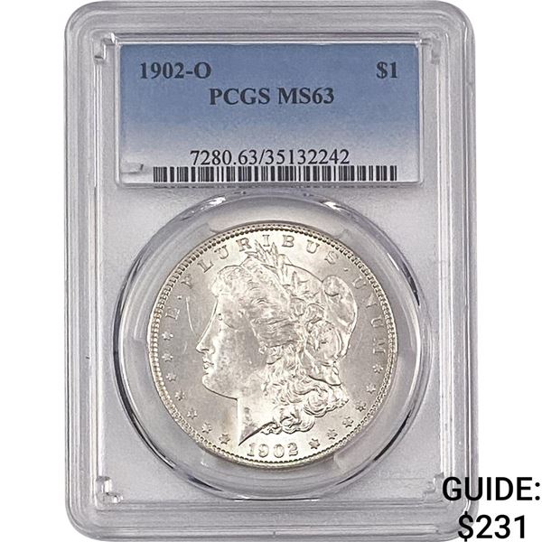 1902-O Morgan Silver Dollar PCGS MS63
