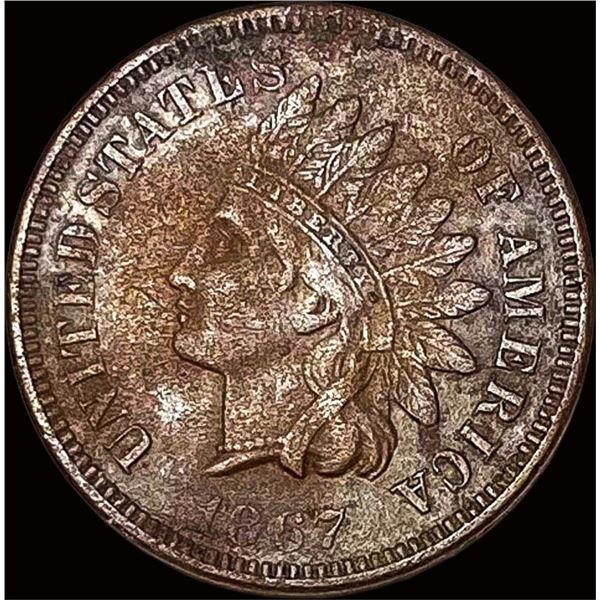 1867 Indian Head Cent ABOUT UNCIRCULATED