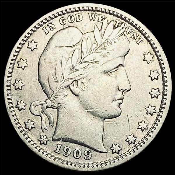 1909-D Silver Barber Quarter NEARLY  UNCIRCULATED