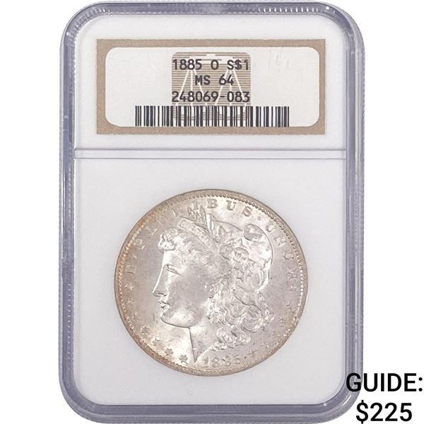 1885-O Morgan Silver Dollar NGC MS64