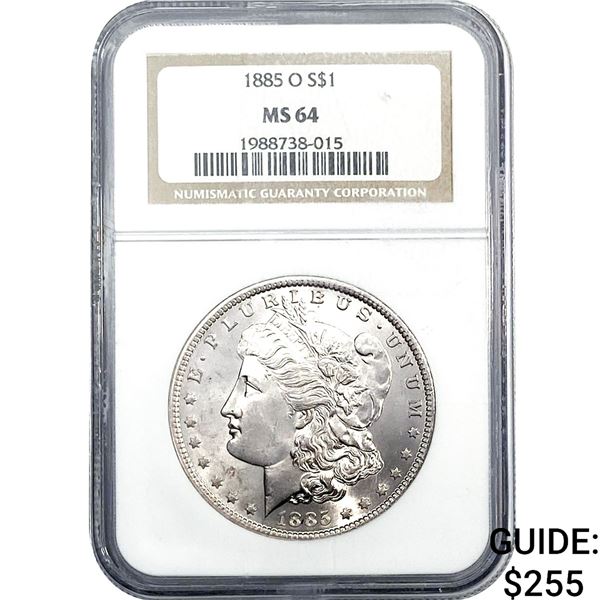 1885-O Morgan Silver Dollar NGC MS64