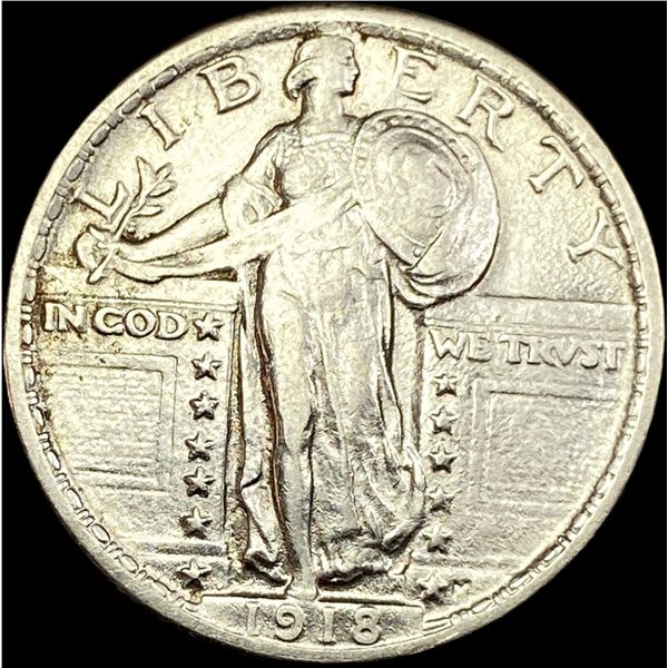 1918 Standing Liberty Silver Quarter CLOSELY  UNCIRCULATED