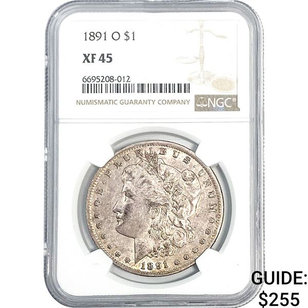 1891-O Morgan Silver Dollar NGC XF45