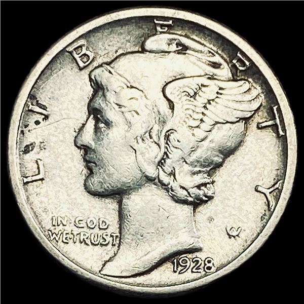 1928-S Silver Mercury Dime NEARLY  UNCIRCULATED