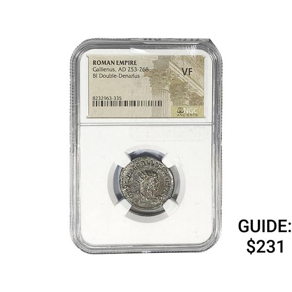 Roman Gallienus, AD 253-268 BI Dbl-Denarius NGC VF