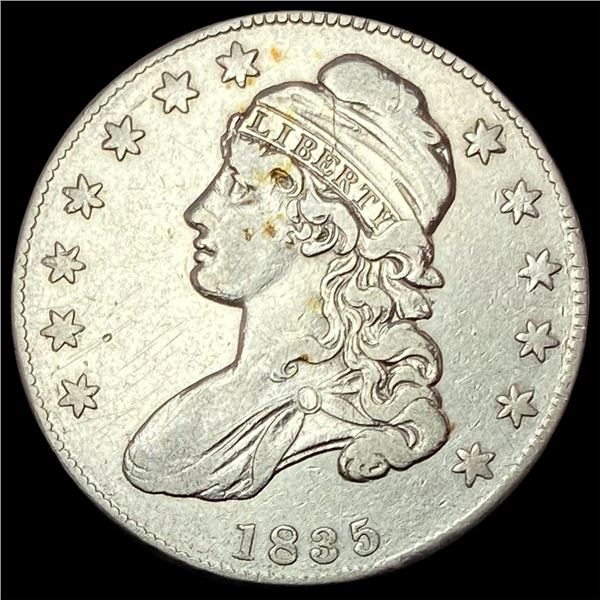 1835 Capped Bust Half Dollar NEARLY  UNCIRCULATED
