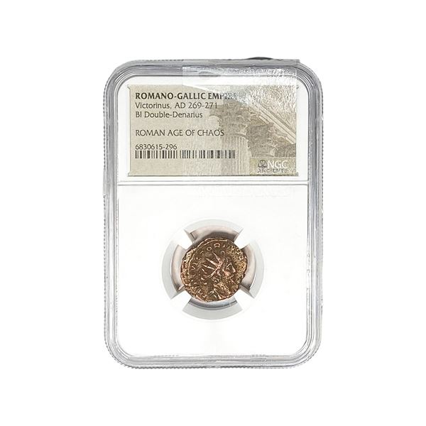 Romano-Gallic Voictorinus, AD 269-271 BI Dbl-Denarius NGC