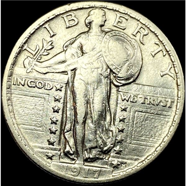 1917 Type 1 Standing Liberty Quarter CLOSELY  UNCIRCULATED