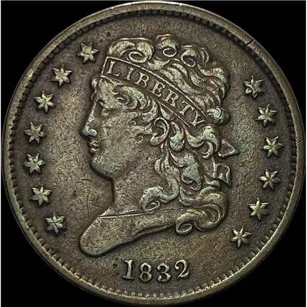 1832 Classic Head Half Cent NEARLY  UNCIRCULATED