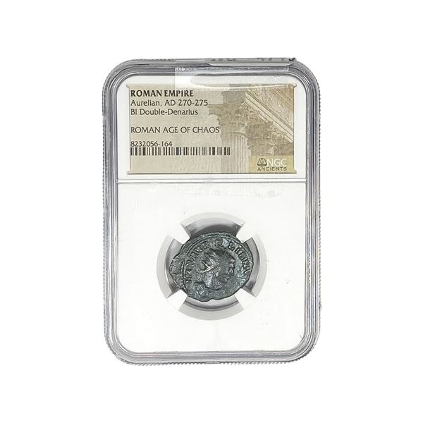 Roman Aurelian, AD 270-275 BI Dbl-Denarius NGC