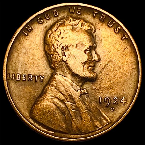 1924-D Lincoln Wheat Cent NEARLY UNCIRCULATED