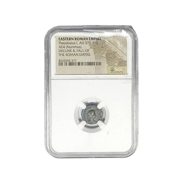 Eastern Roman Theodosius I,AD379-395 AE4(Nummus) NGC