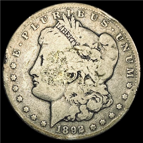 1892-CC Silver Morgan Dollar LIGHTLY  CIRCULATED