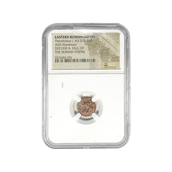 Eastern Roman Theodosius I,AD379-395 AE4(Nummus) NGC