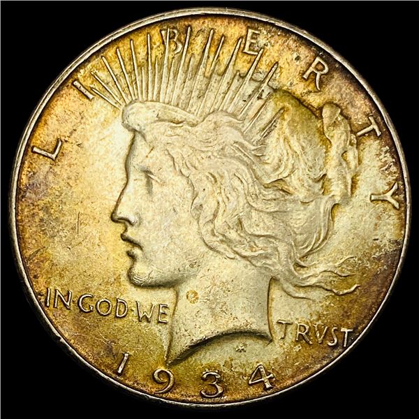 1934-D Peace Silver Dollar CHOICE AU